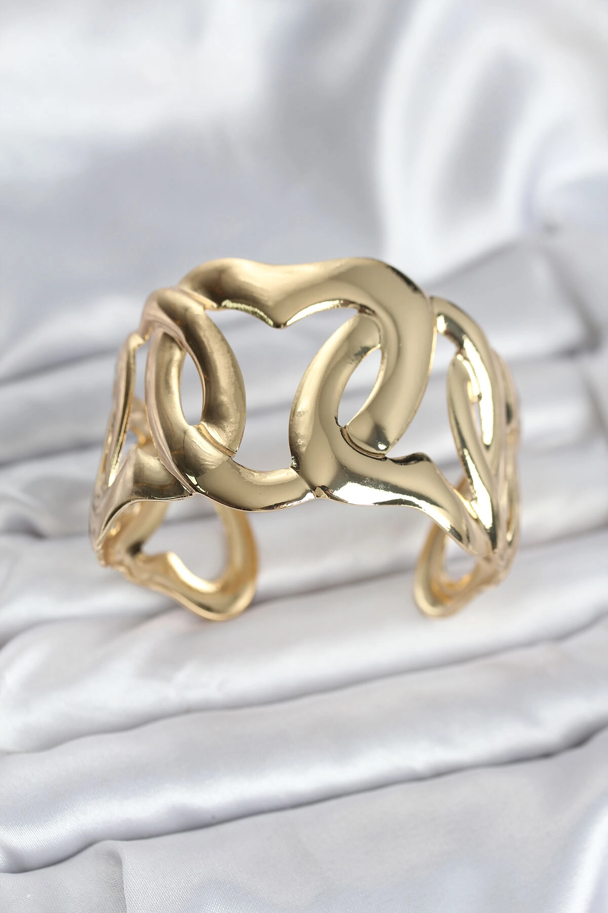 Pirinç Gold Renk Vintage Kadın Bileklik-0