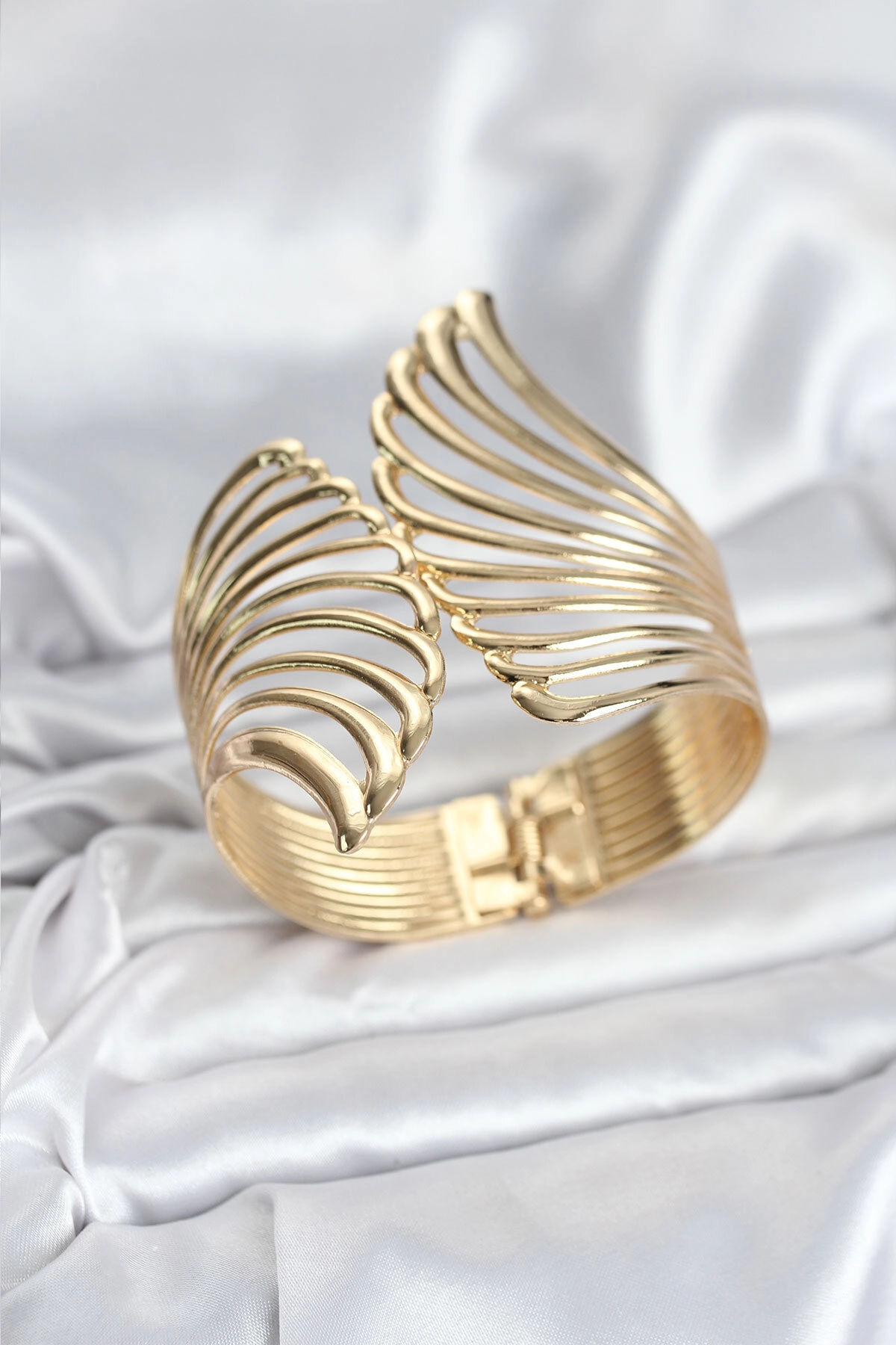 Pirinç Gold Renk Vintage Kadın Bileklik-0