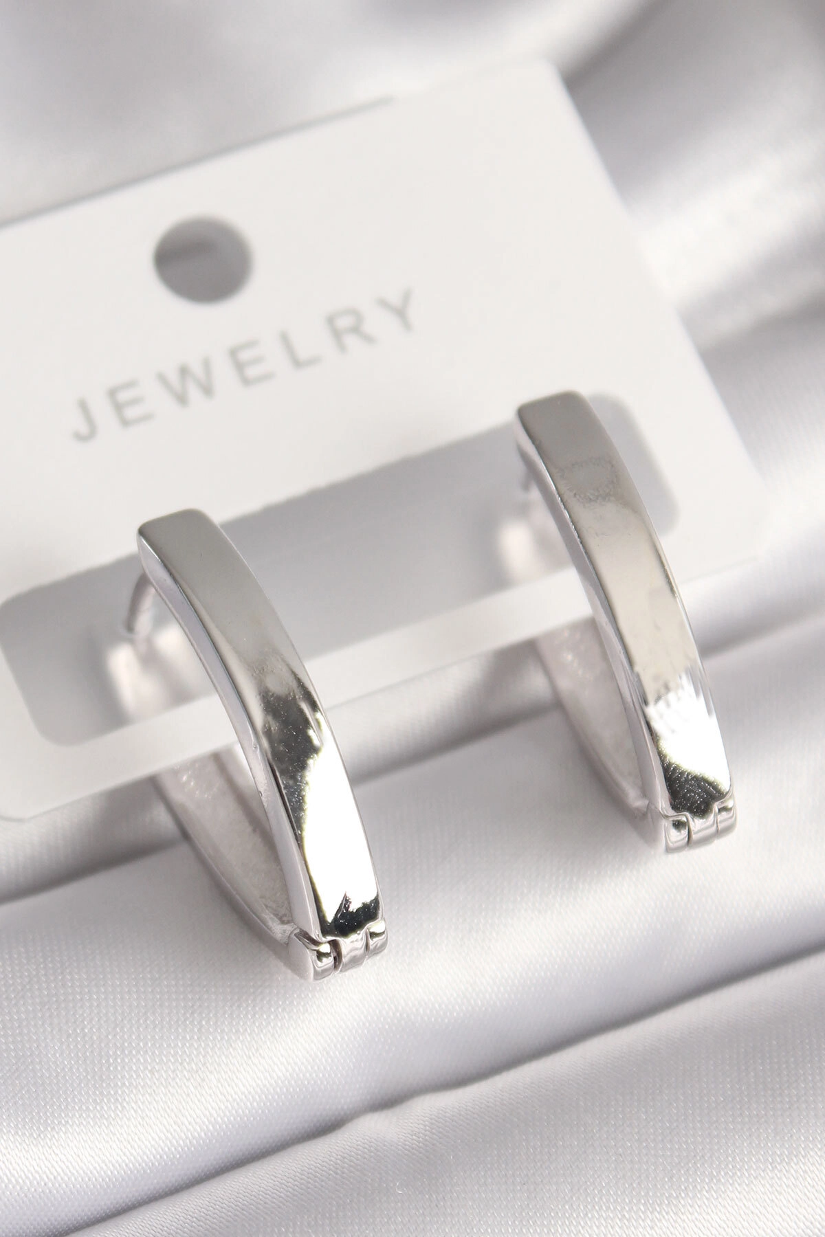 Pirinç Gümüş Renk Kadın Küpe-0