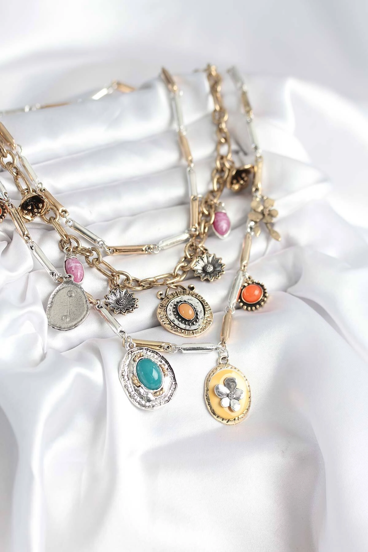 Pirinç Otantik Kolye Seti-1