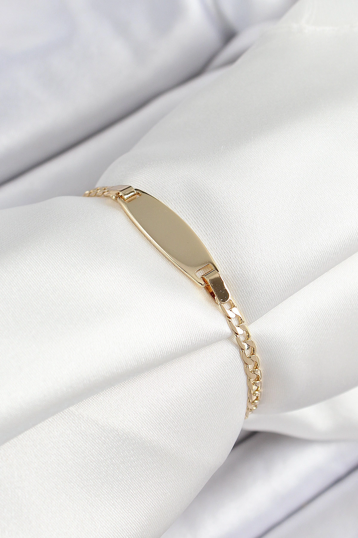 Pirinç Oval Model Gold Renk Xuping Bebek Künyesi-0