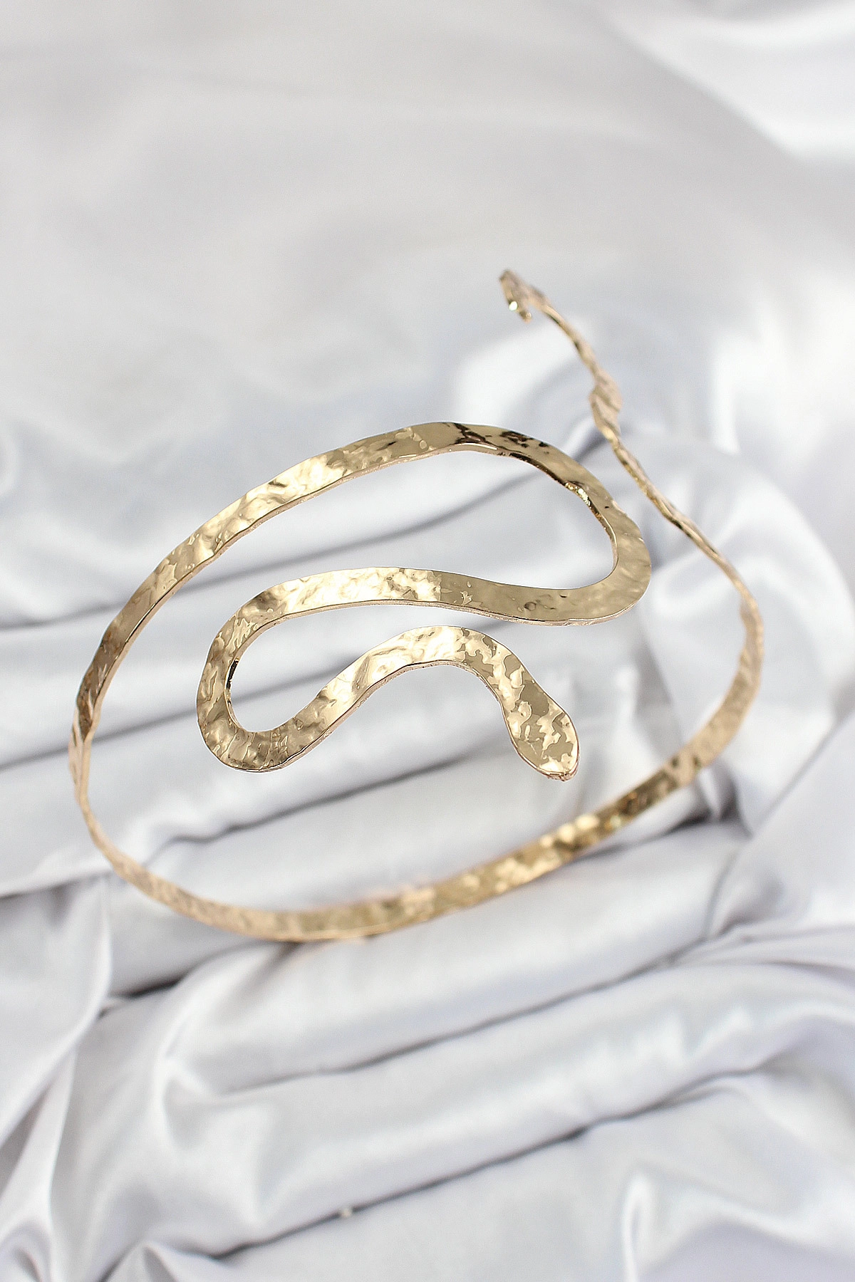 Pirinç Yılan Model Gold Renk Kadın Pazu Bileklik-0