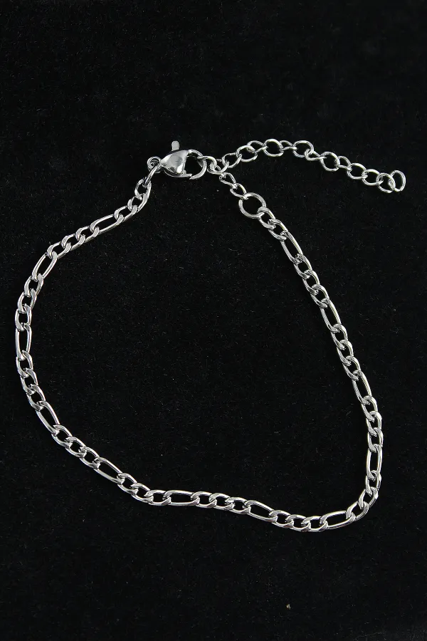 316L Çelik Figaro Model Gümüş Renk Erkek Bileklik