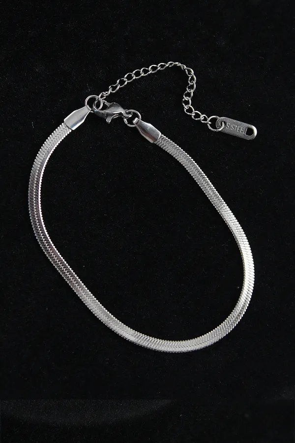 316L Çelik İtalyan Model Gümüş Renk Erkek Bileklik