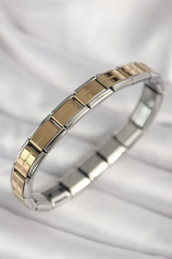 316L Çelik Mix Renk Yazılı Nomination Model Kadın Bileklik