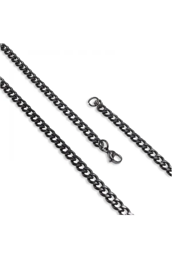 Çelik Erkek Siyah Kolye 1.6Mm