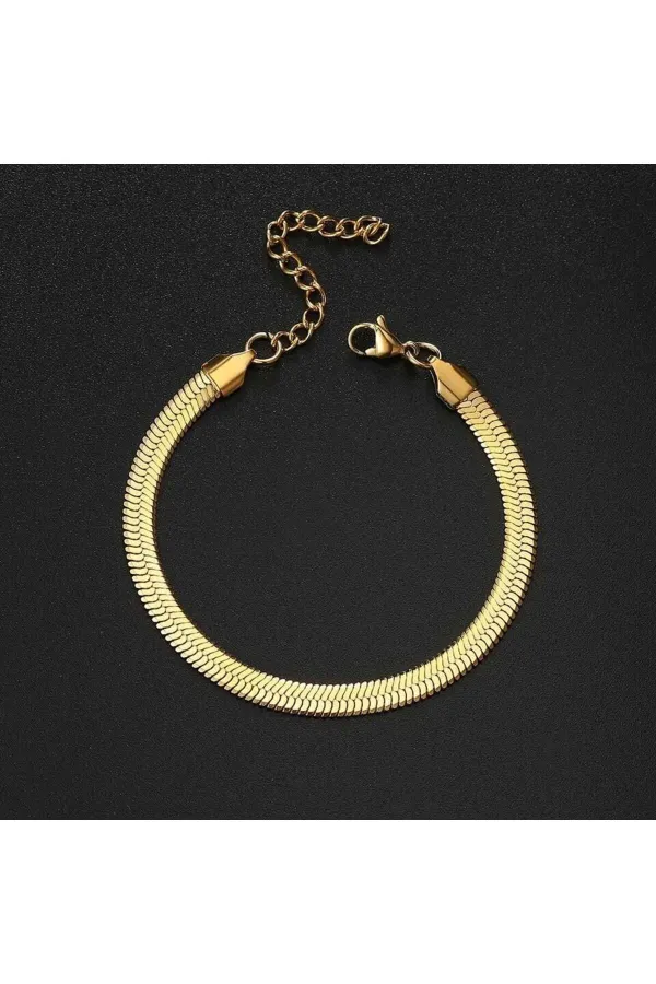 İtalyan Çelik Bileklik | 316l Çelik - Kararmaz | Gold Renk