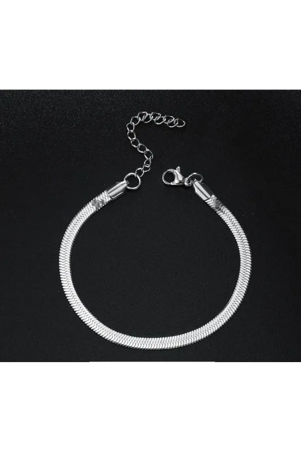 İtalyan Çelik Bileklik | 316l Çelik - Kararmaz | Silver Renk