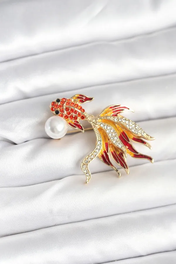 Japon Balığı Model Broş