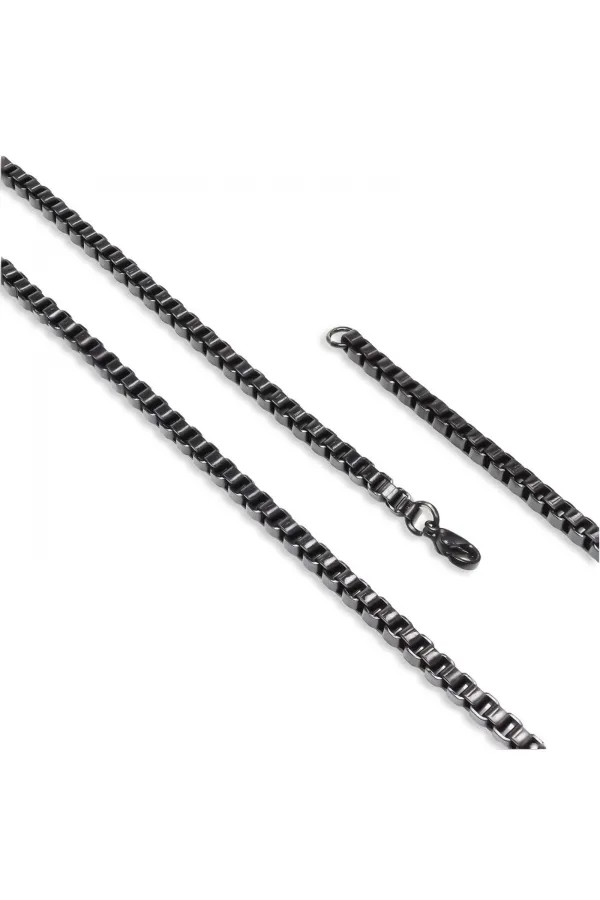 Kare Arnavut Çelik Kolye 4Mm