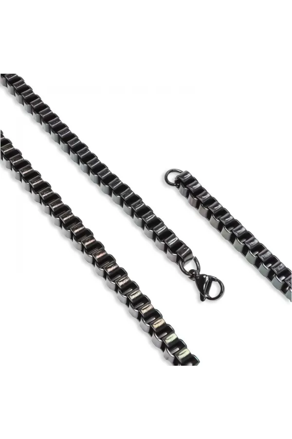 Kare Arnavut Çelik Kolye 6Mm