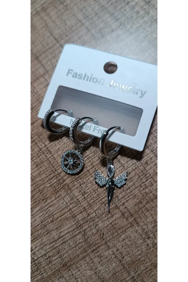 Melek Küpe Zirkon Taşlı | Hediyelik