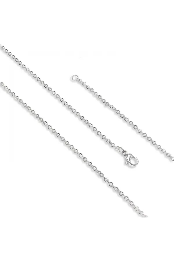 Minik Boy Beyaz Çelik Kolye 0.5Mm