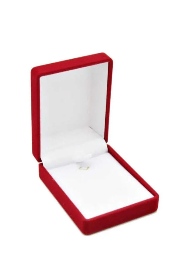 Özel Lüx Kırmızı Kadife Hediye Kolye Kutusu