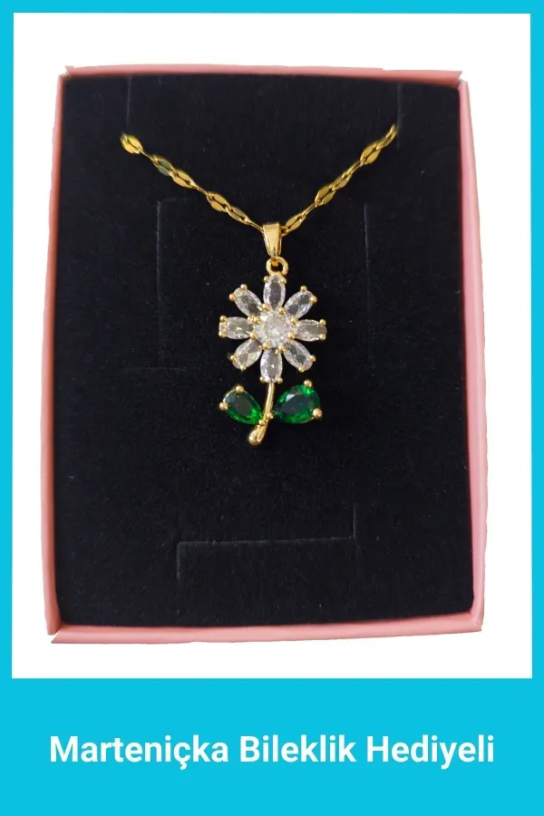 Papatya Kolye | 316l Çelik - Kararmaz | Hediye Kadın