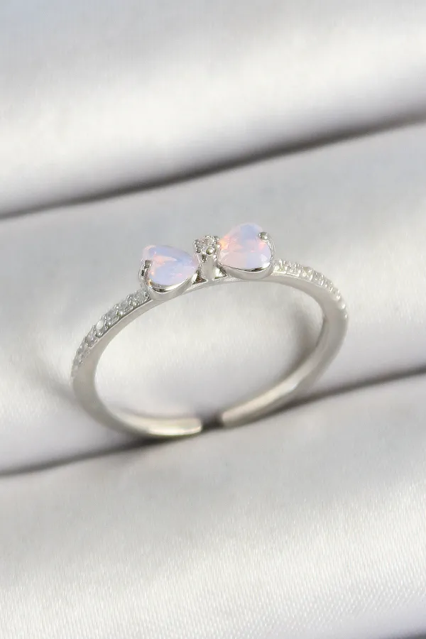 Pirinç Fiyonk Figürlü Zirkon Taşlı Gold Renk Ayarlanabilir Kadın Yüzük