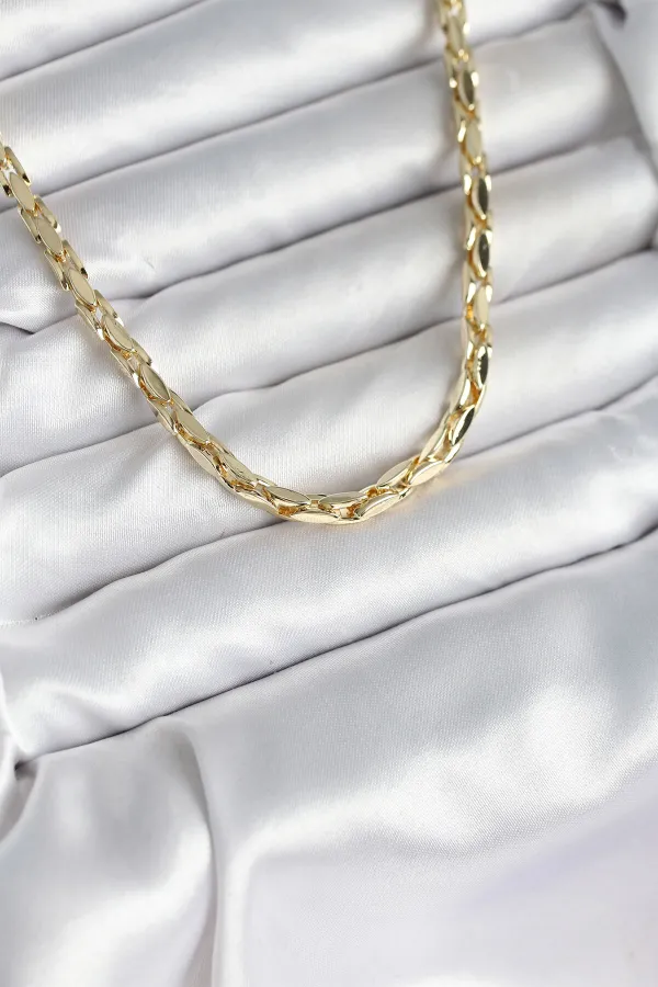 Pirinç Gold Renk 60 cm Zincir Kadın Kolye