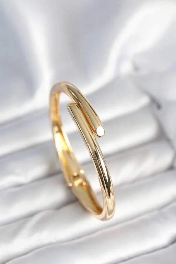 Pirinç Gold Renk Kadın Kelepçe Bileklik