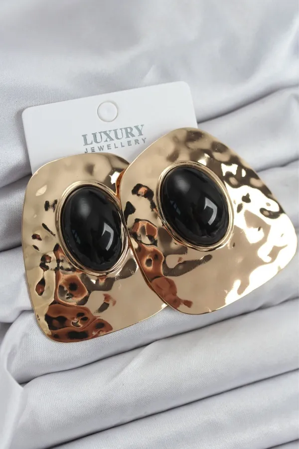 Pirinç Gold Renk Vintage Kadın Küpe