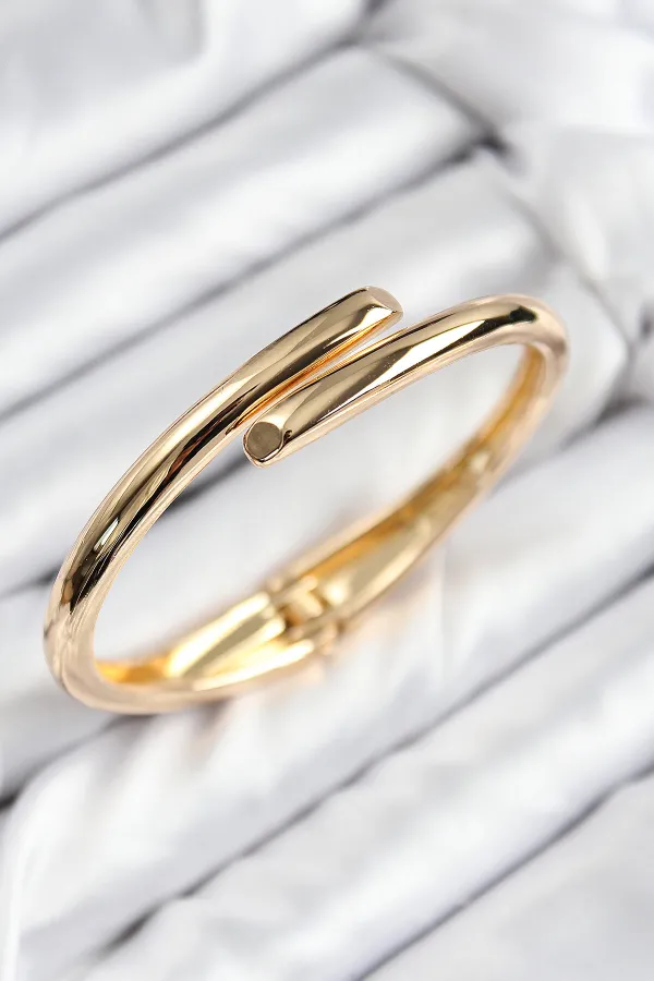 Pirinç Kesik Model Gold Renk Kadın