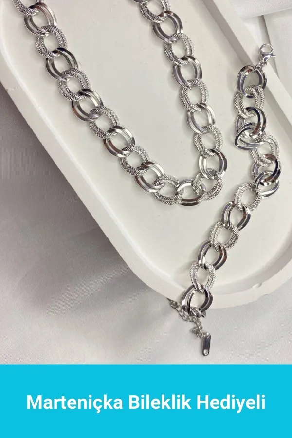 Samanyolu Silver Kolye | 316l Çelik - Kararmaz | Hediye Kadın