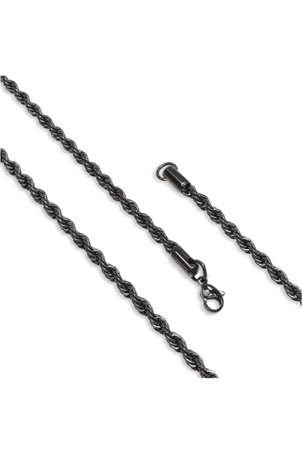 Sarmal Halat Çelik Kolye 4Mm