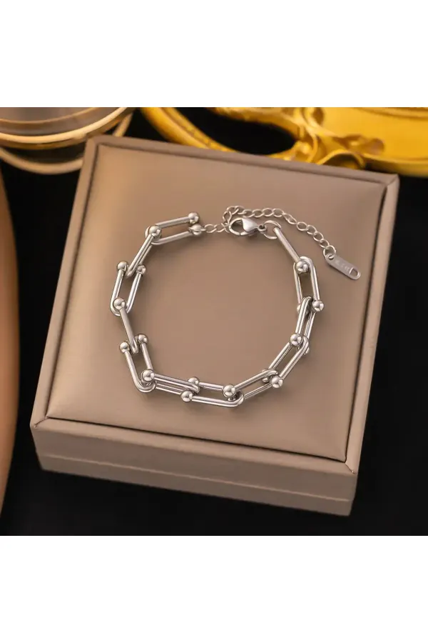 Tiffany Bileklik Çelik Silver | 316l Çelik - Kararmaz | Hediye Kadın
