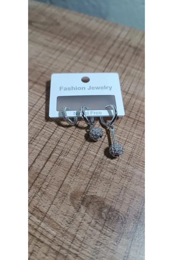 Toplu Küpe Zirkon Taşlı | Hediyelik