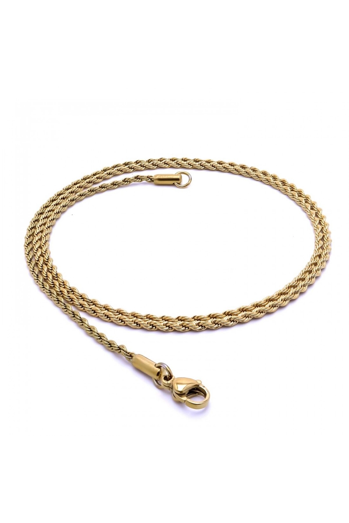 Sarmal Halat Çelik Kolye 2Mm-1