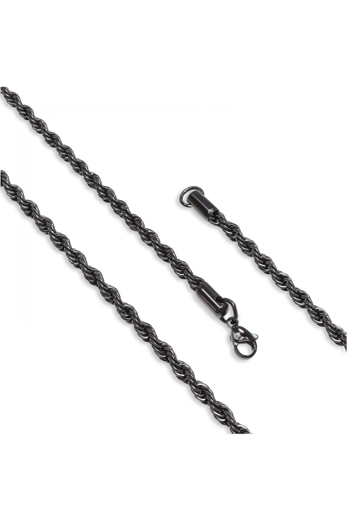 Sarmal Halat Çelik Kolye 4Mm-0