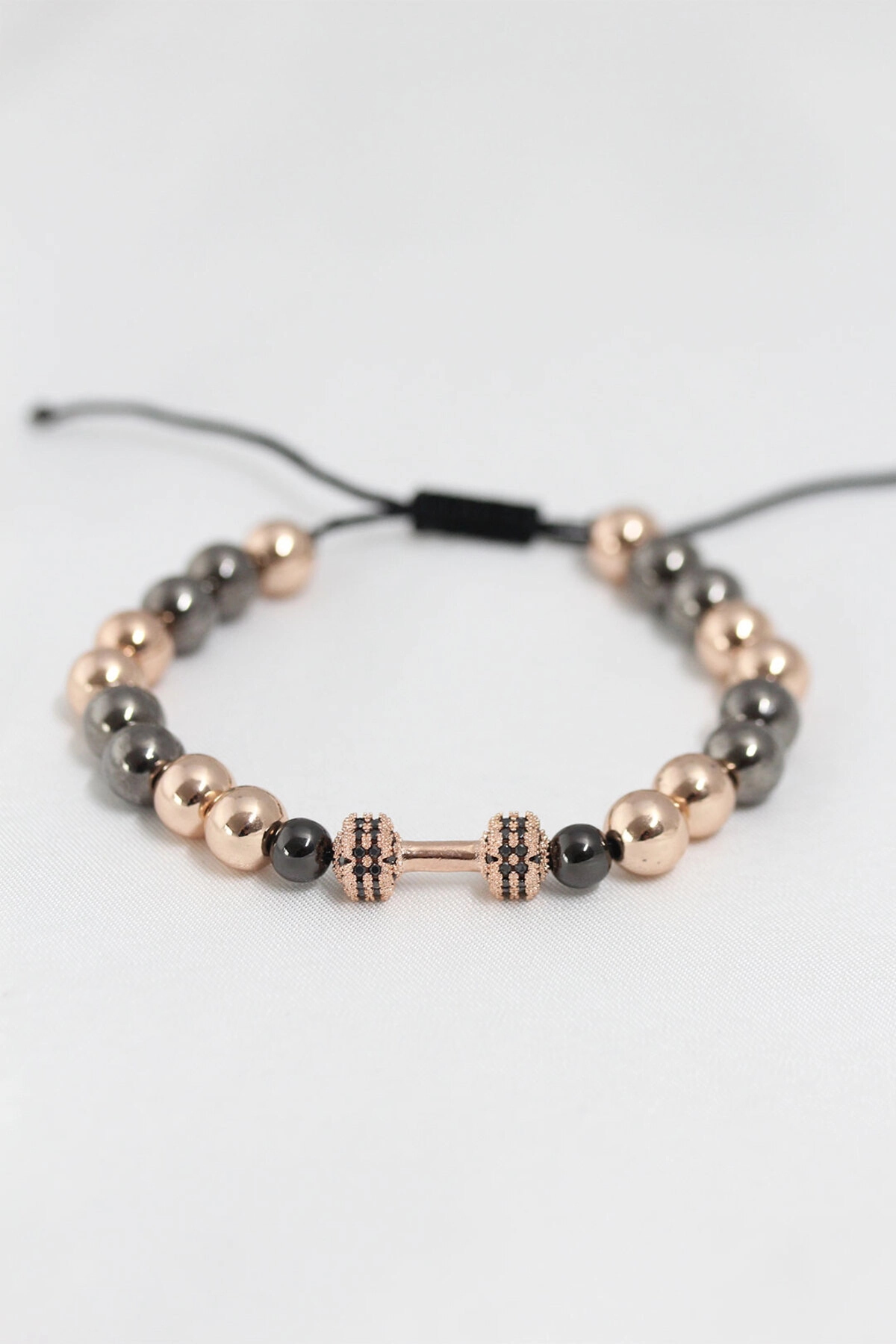 Silver Rose Renk Çelik Zirkon Objeli Asansörlü Bileklik-0