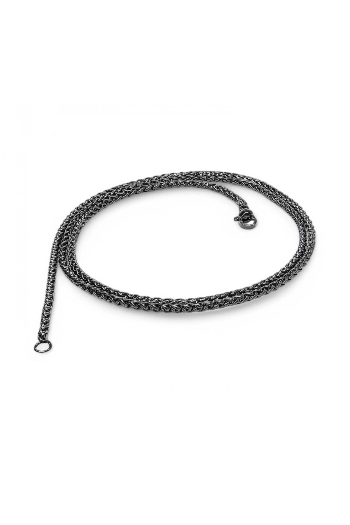 Siyah Renk Çelik Kolye 2.5Mm-1