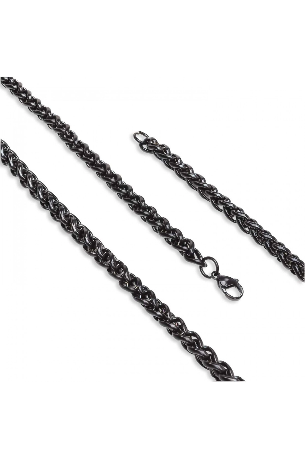 Siyah Renk Çelik Kolye 6Mm-0