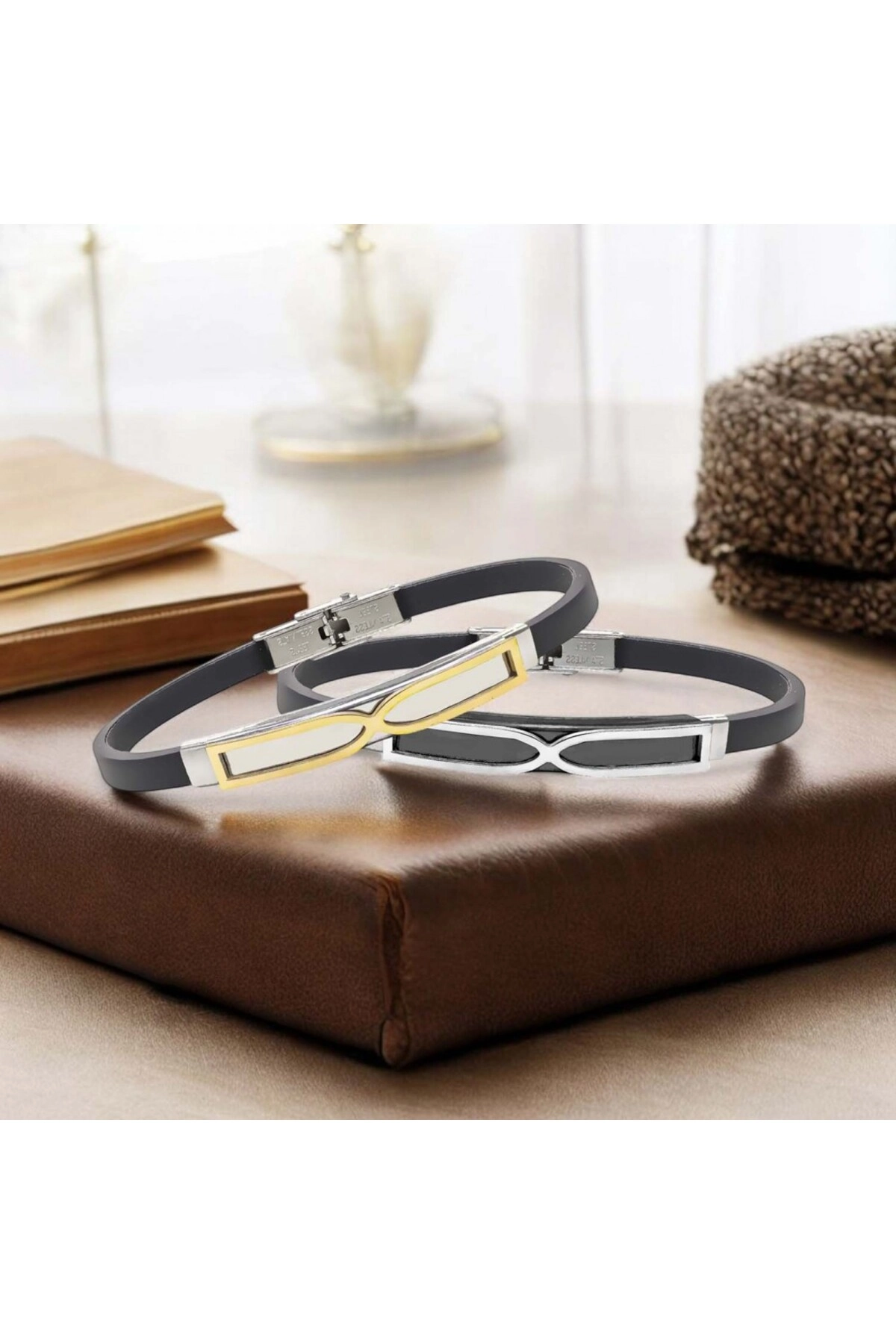 Sonsuzluk Desenli Çelik Bileklik-4
