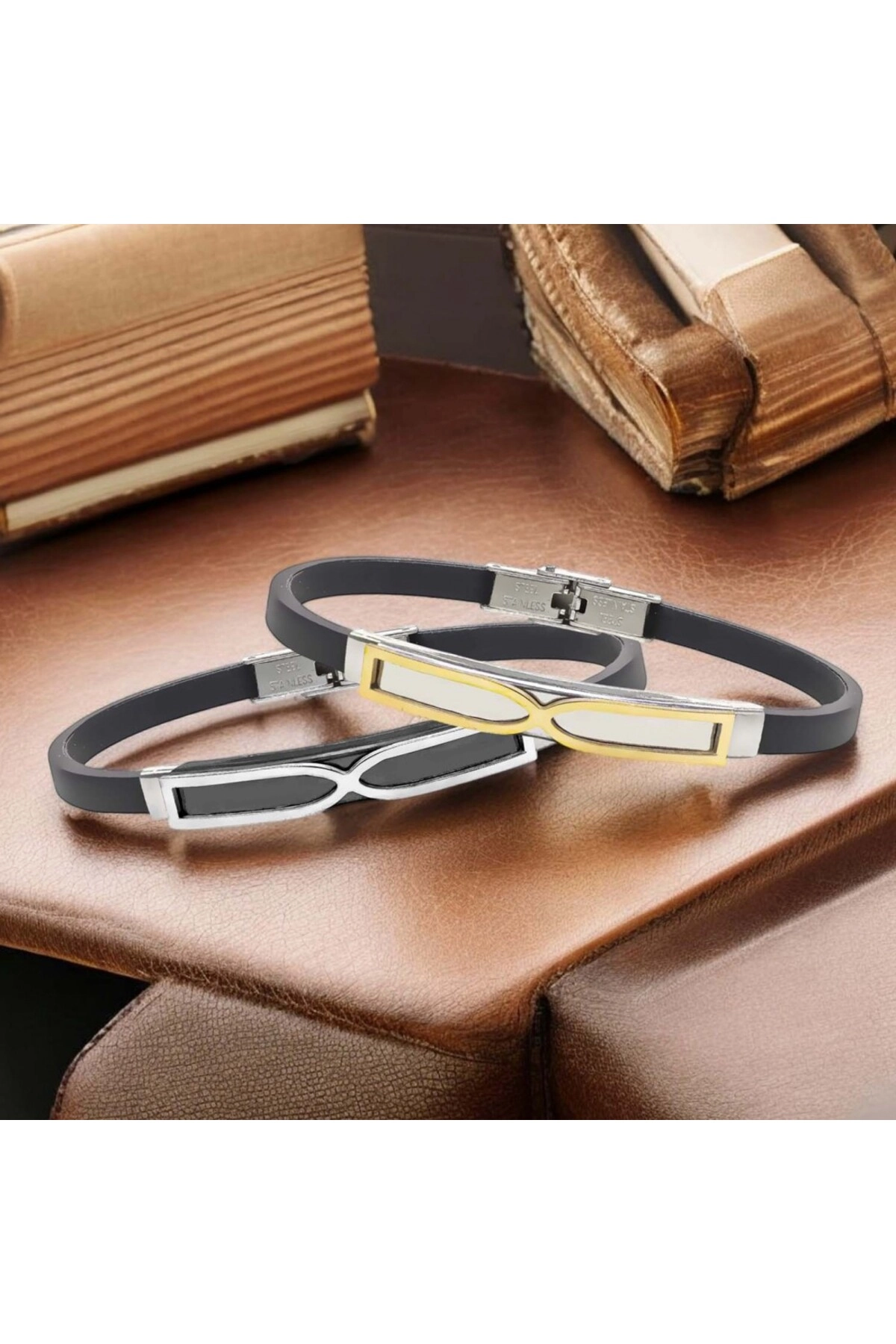 Sonsuzluk Desenli Çelik Bileklik-5