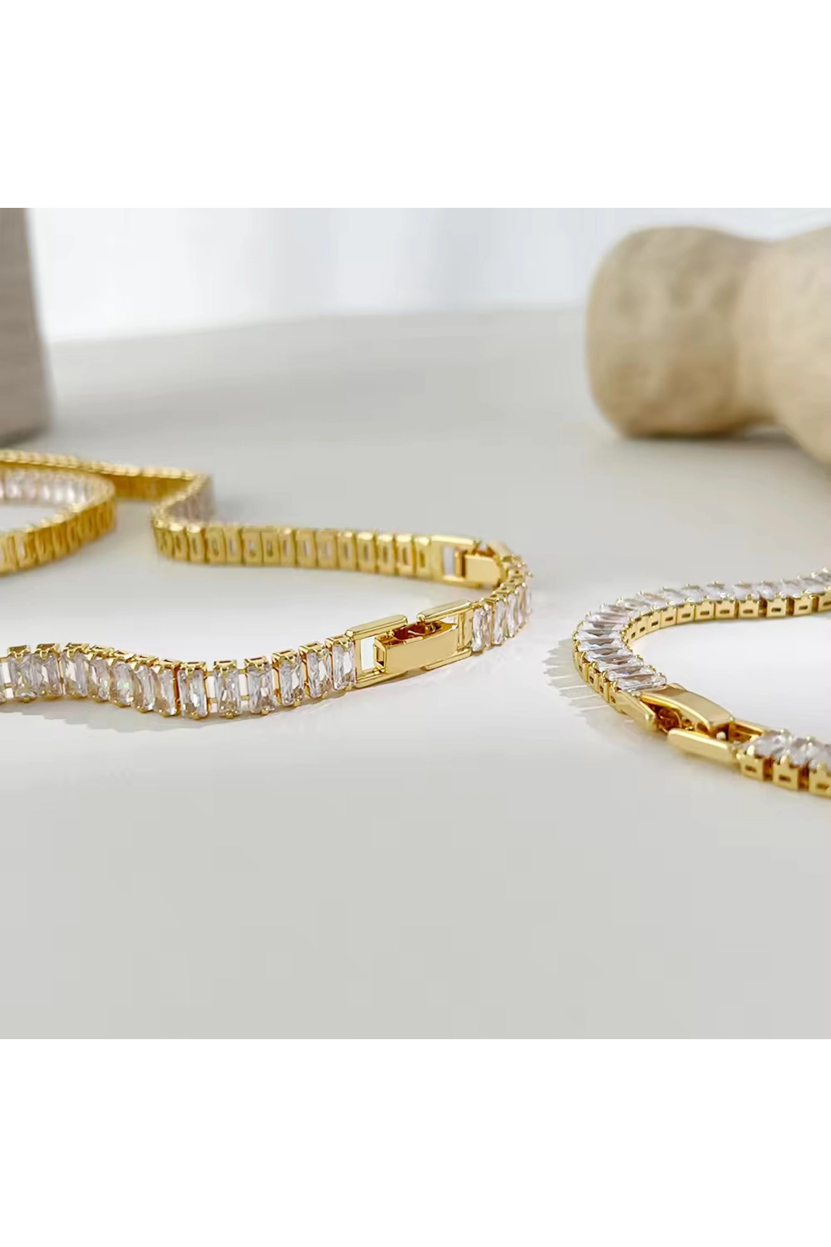 Su Yolu Bileklik Taşlı Yüksek Kalite Zarif | Gold | 316l Çelik - Kararmaz | Hediye Kadın-6