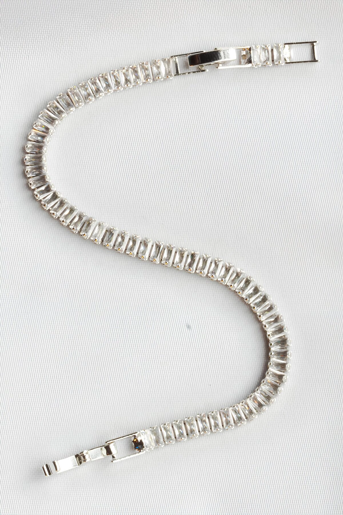 Su Yolu Bileklik Taşlı Yüksek Kalite Zarif | Gümüş | 316l Çelik - Kararmaz | Hediye Kadın-2