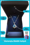 Işıklı Premium Kutuda | Gökyüzü - Gezegen Kolye | 316l Çelik - Kararmaz | Hediye Kadın | Uzay Dünya