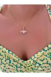 Kanatlı Pembe Kalp Kolye | 316l Çelik - Kararmaz | Hediye Kadın