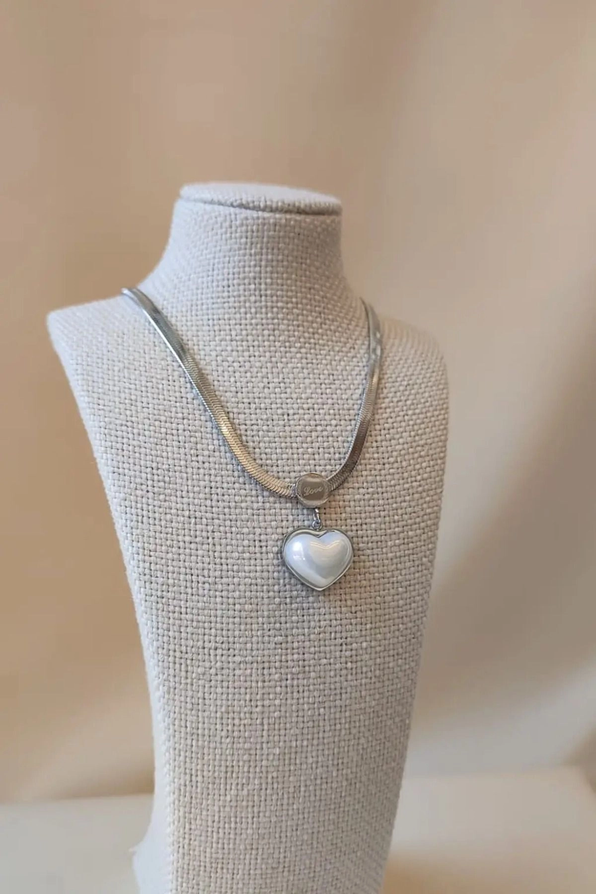 Venedik Inci Kalp Kolye Italyan Zincir | 316l Çelik - Kararmaz | Hediye Kadın-4